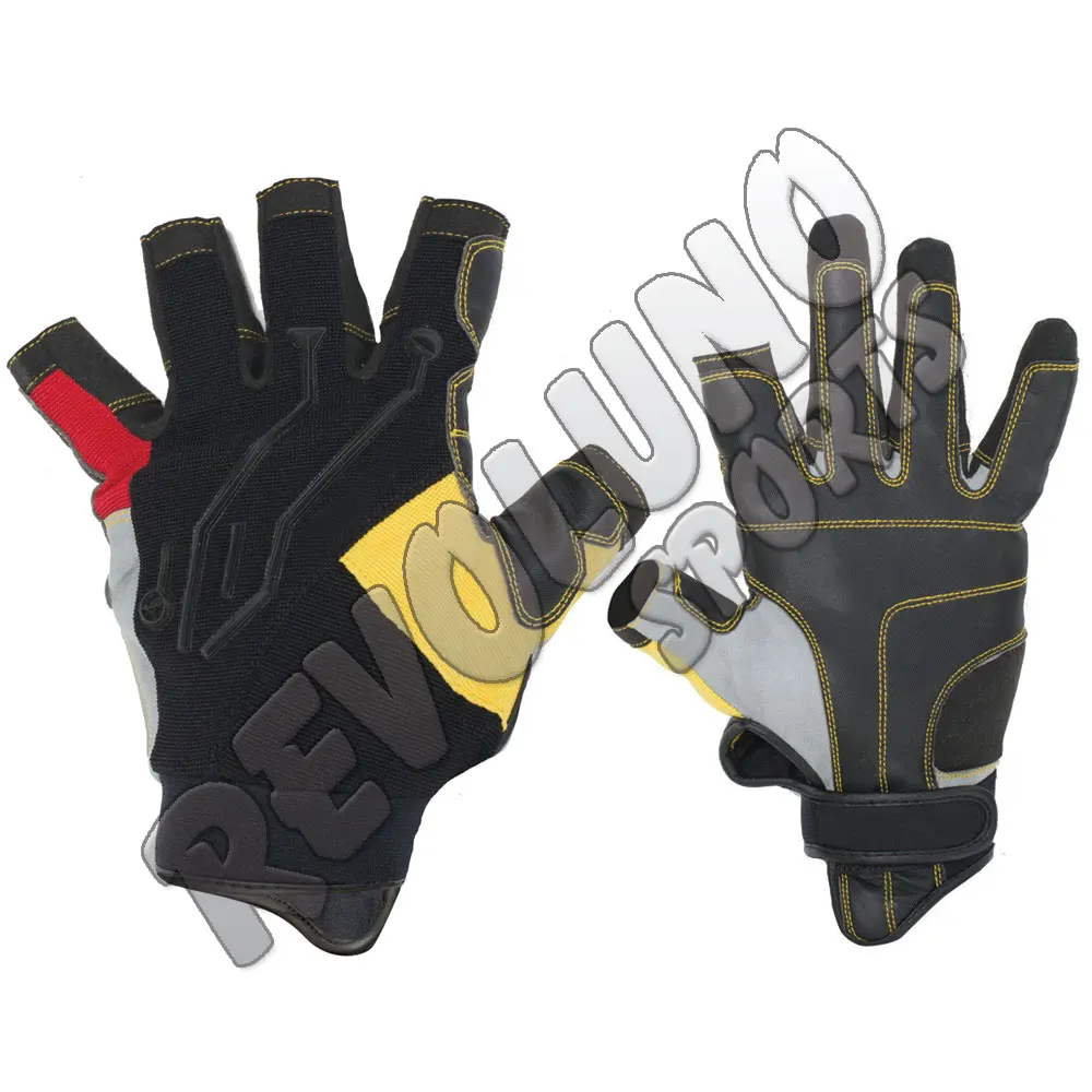 Leather Sailing Gloves Yachting Kayak Dinghy Custom Made Fishing Boating Gloves