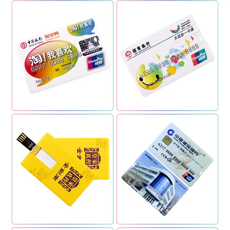 Wholesale Cheaper Business Card 32gb 64gb Memory Stick 128gb 256gb Pendrives Credit Shape Usb Flash Drive With Logo