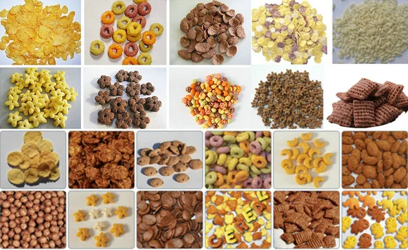 
honey sweet sugar coated cereal honey loop maize cornflakes snacks breakfast morning food twin screw extruder plant equipment 