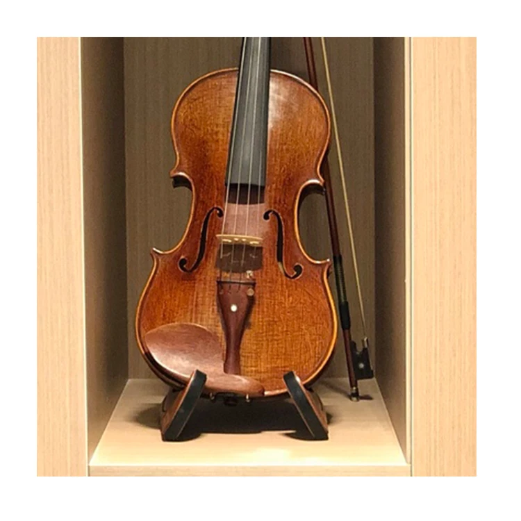 Upright Portable Ukulele Violin Holder Wooden Guitar Stand For Home Use
