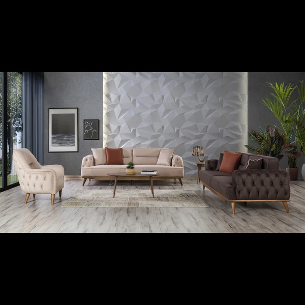 sofa set living room furniture with four set 1x triple sofas 1x double sofa 2x single bergeres