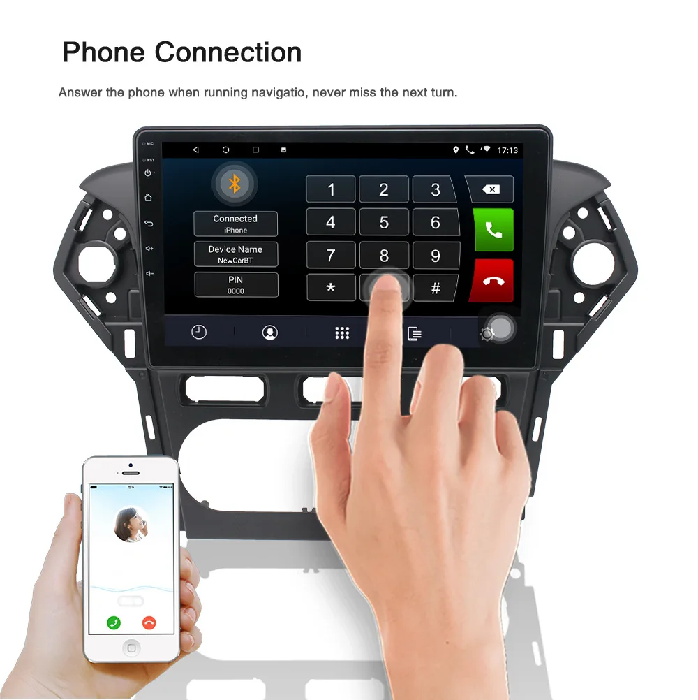  Автомобильный мультимедийный проигрыватель с емкостным сенсорным экраном 2 5D на Android 10 1 хорошего качества