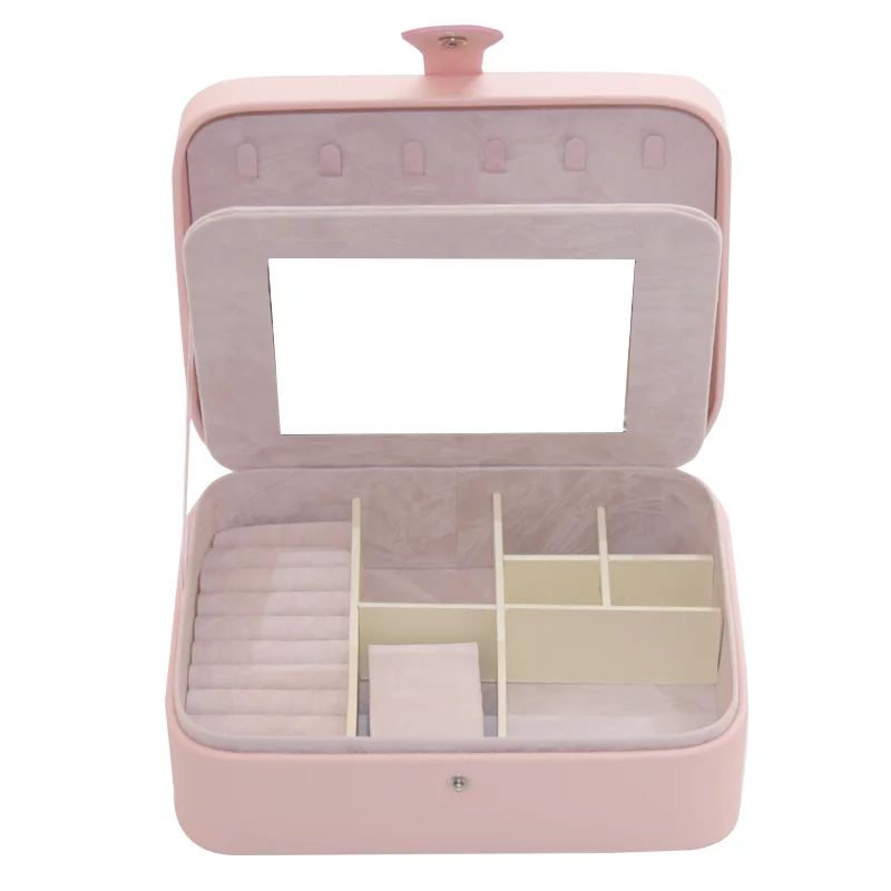 FORTE new arrival Girls Organizer Earring Ear PU Leather Portable Jewel Case Jewellery Packaging Gift Boxes Travel Jewelry Box