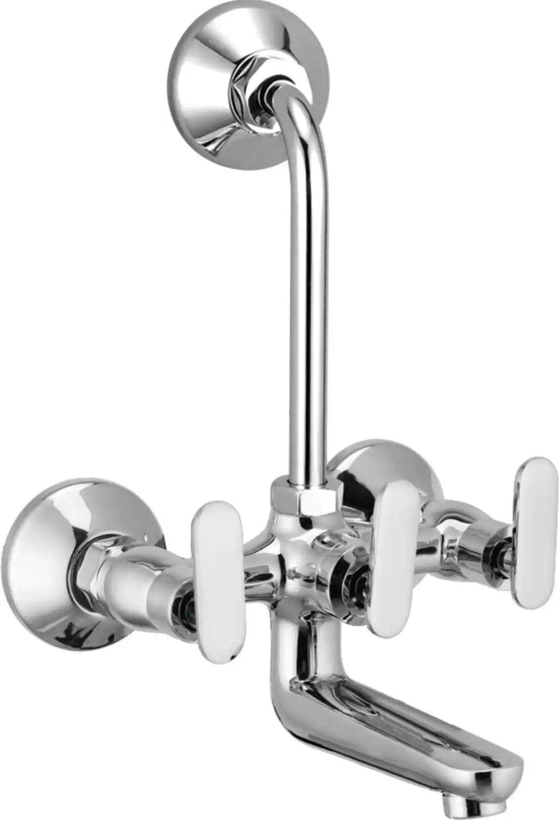 
Best Quality Brass Wall mixer Telephonic with bend foam flow with bend Modern 3 Hole Wall Mounted Faucet Basin Mixer CP 
