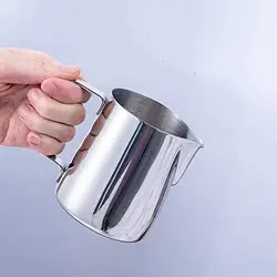 Espresso Machine Accessories Milk Frothing Pitcher  Milk Coffee Cappuccino Latte Art  silver ware Stainless Steel Jug