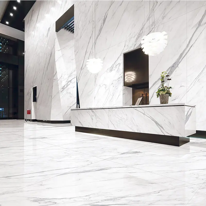  Фарфоровые плиты Calacatta 63x126 дюйма 12 мм из спеченного белого мрамора для кухонных шкафов дверей столешницы