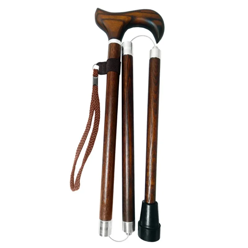 Wholesale Customizable Beech Wood Folding Cane