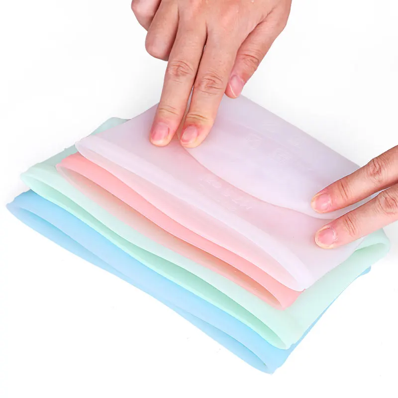 
BPA free silicone ziplock bag silicone food container silicone food storage container 