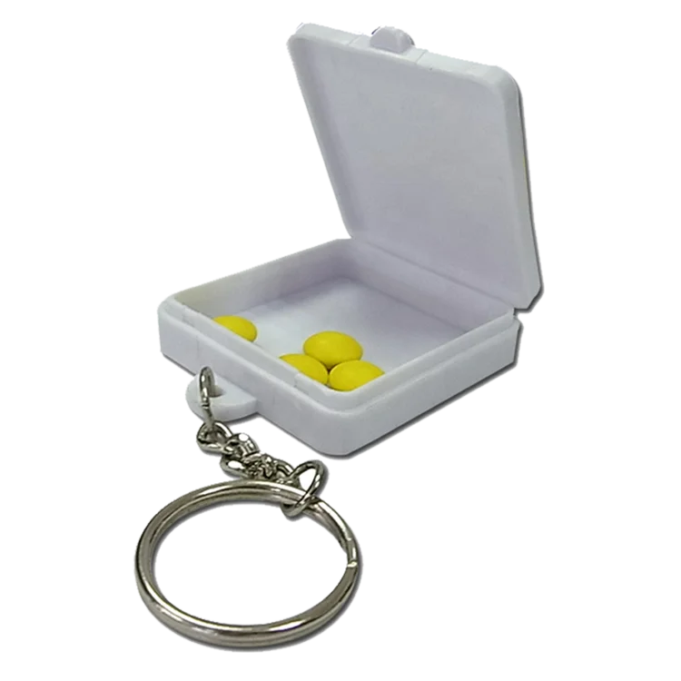 
Pocket pill case Travel storage case Mini Pill Case with key ring 
