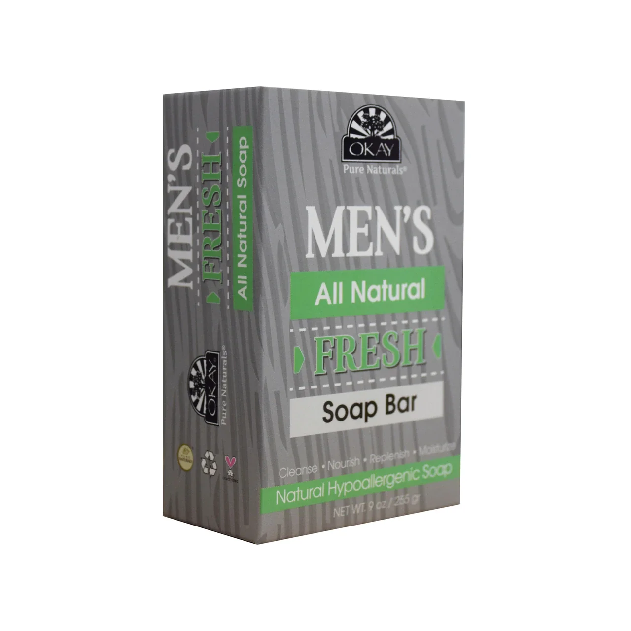 OKAY Mens All Natural Fresh Soap Bar Effective For Removing Unwanted Dirt Oils Buildup From The Face