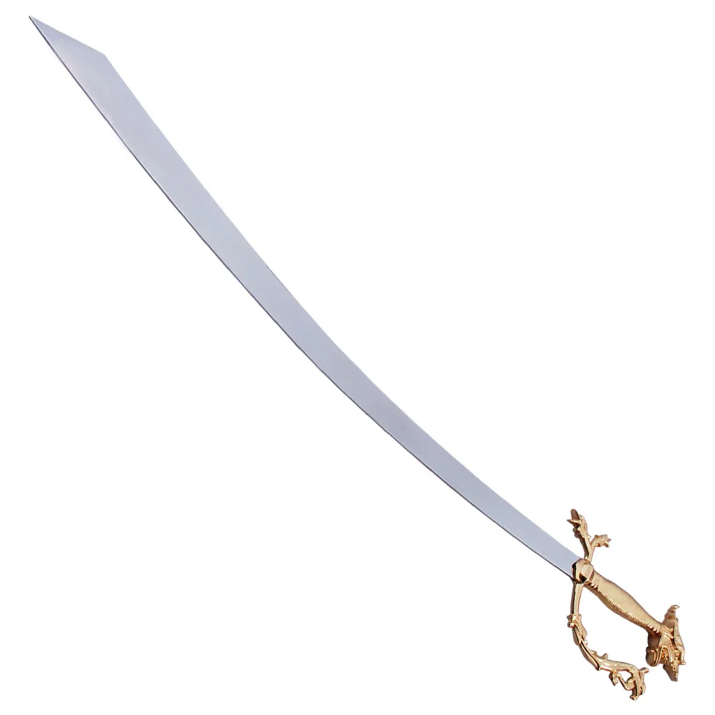 
Functional Sword Arabian Belly Dance Sword Dragon Scimitar Gold Handle Sword for Sale 