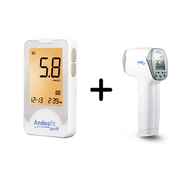 Smart Bluetooth Arm Type Blood glucose Monitor with thermo meter TeleHealth telemedicine  glucometer IOT sphygmomanometer RPM