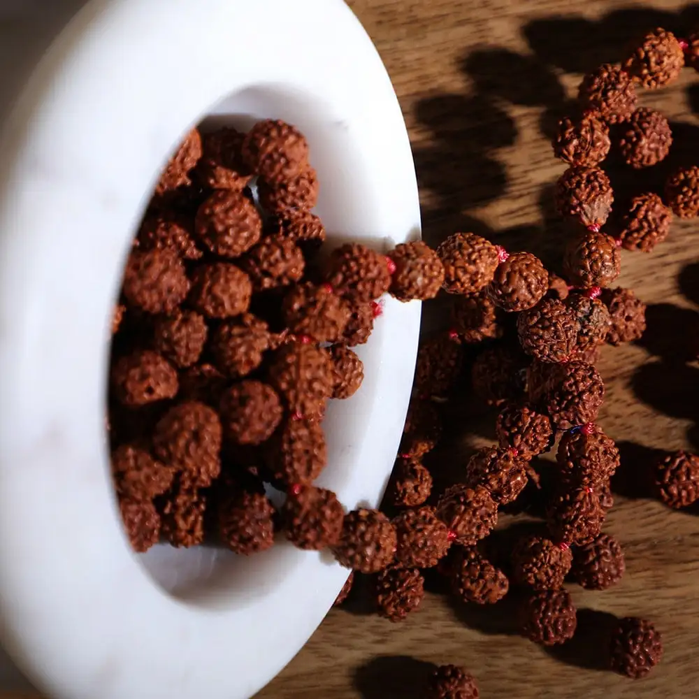 Saffron Radha-Krishna Mala Bag