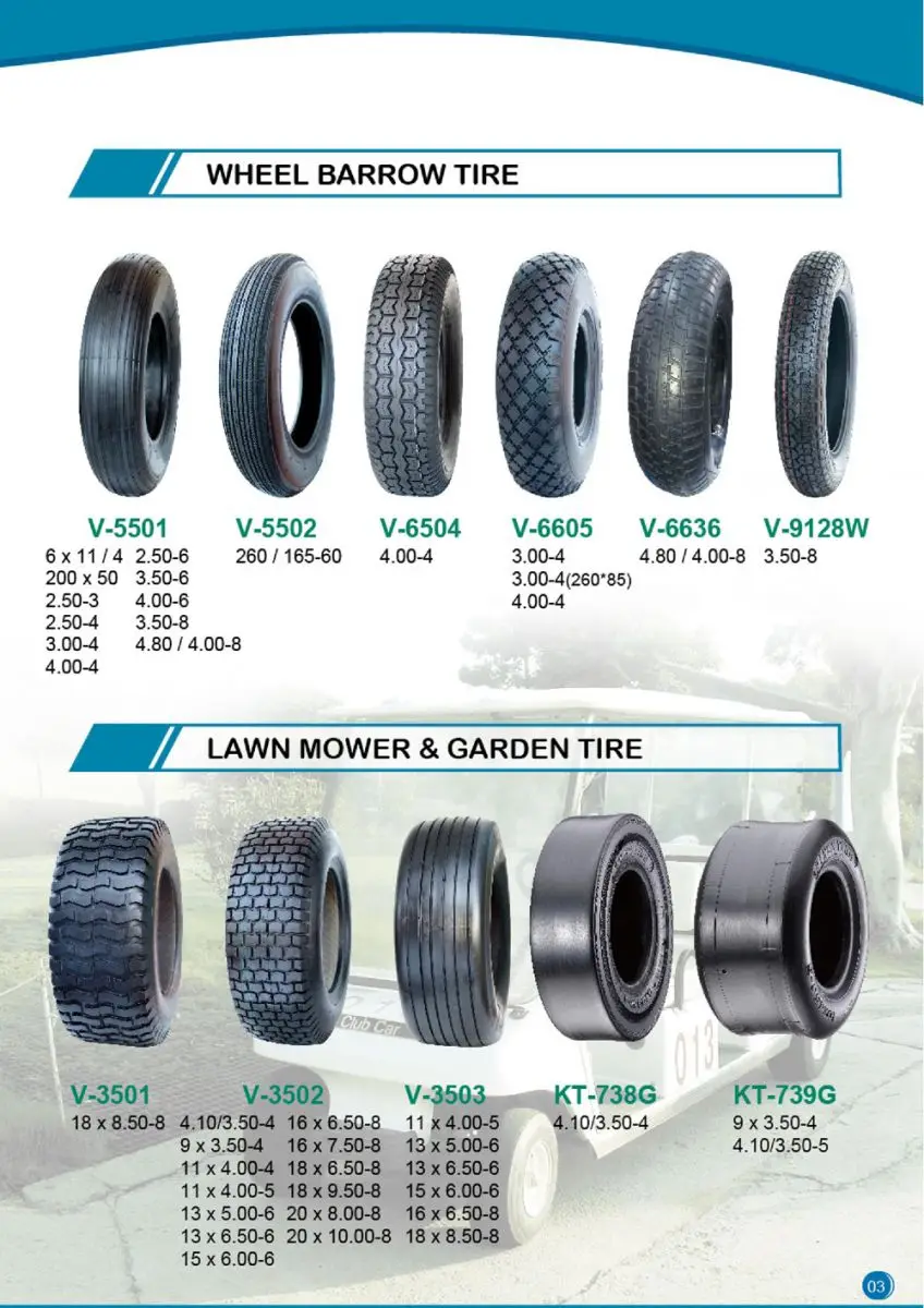 Vietnam factory wholesale total wheelbarrow tyre with good price and good quality for exporting to many different markets