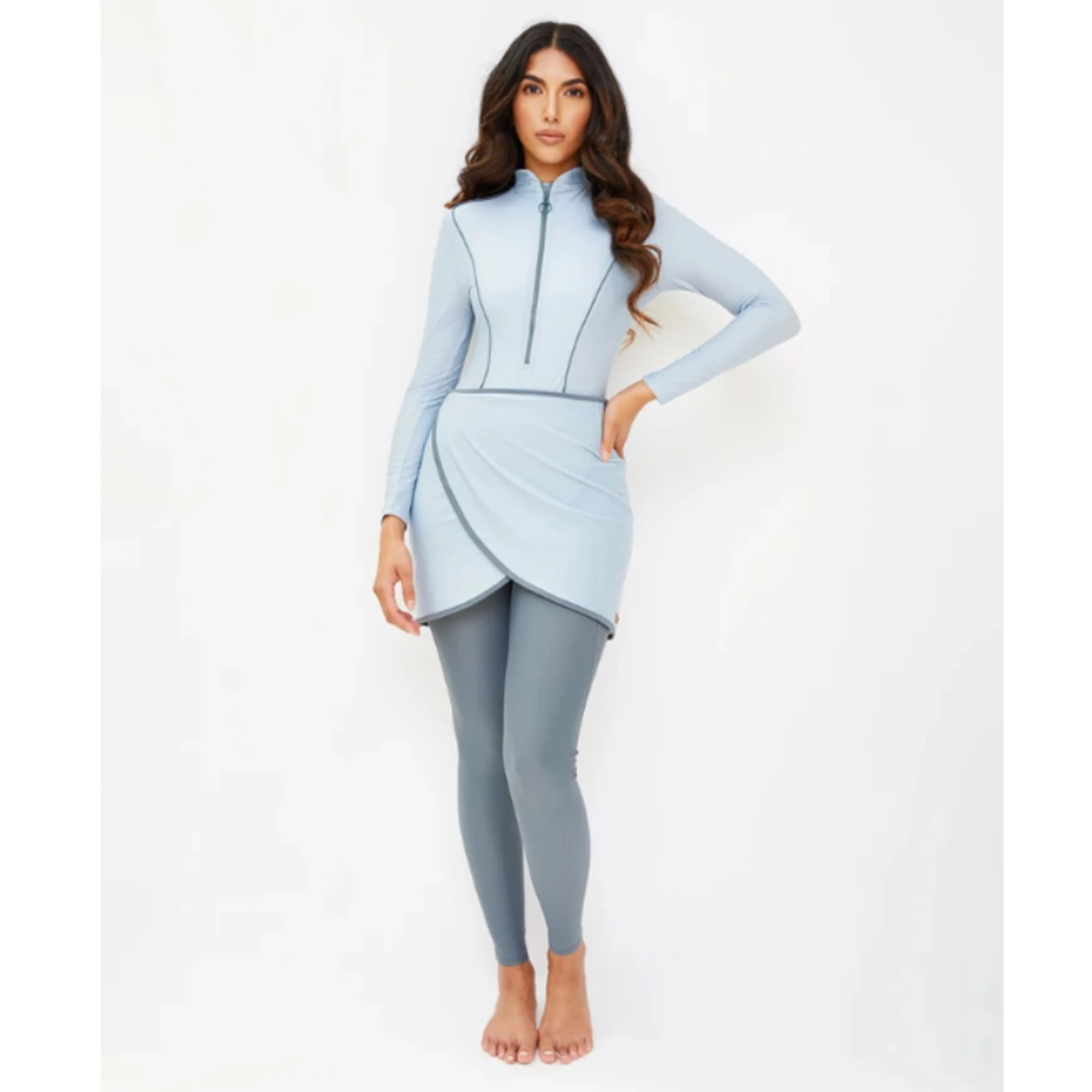 New Custom Color Full Coverage Islamic Swimming Costume Swimwear Muslim Swimsuit Modest Bathing Suit