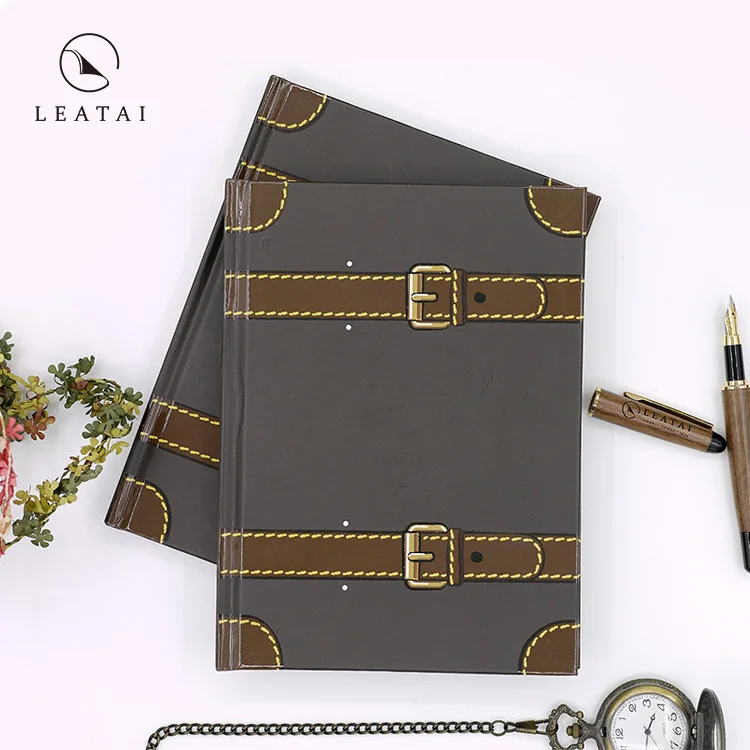 
Custom mini hardcover journal with inner pockets 