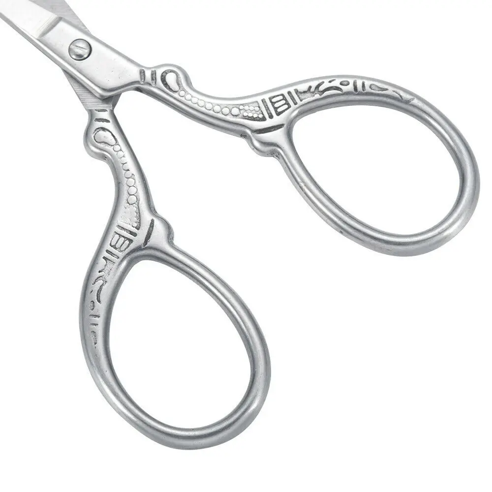  Швейные ножницы винтажные из нержавеющей стали в европейском стиле с цветочным узором для портной рукоделия