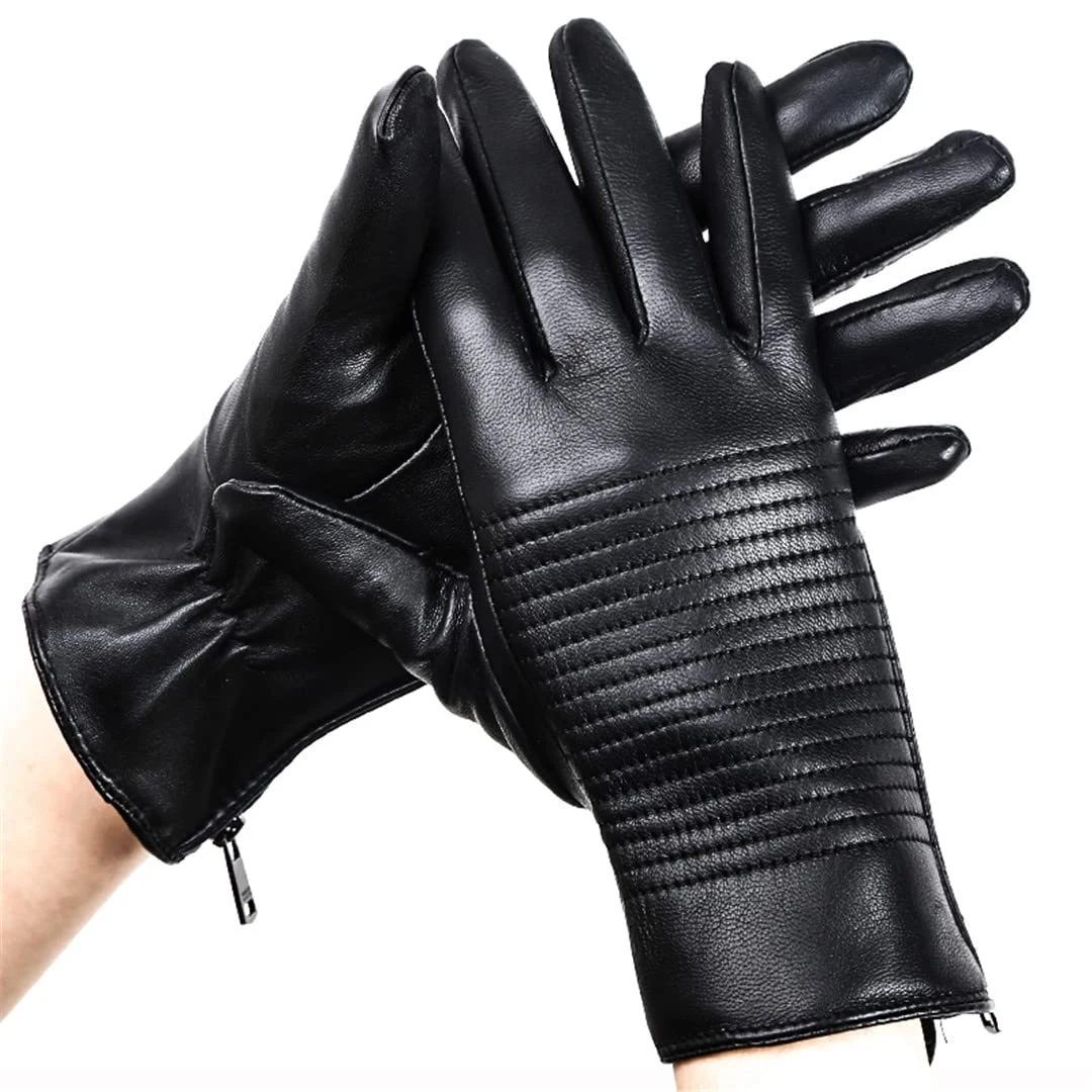 Wholesale Customized hot sale  female waterproof sheepskin leather gloves mittens warm gloves winter  gloves for women