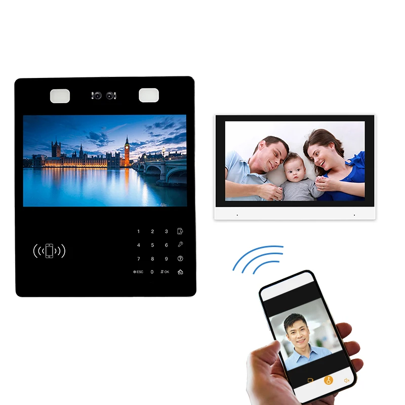 biometric multi apartment door entry system 4G GSM  video intercom
