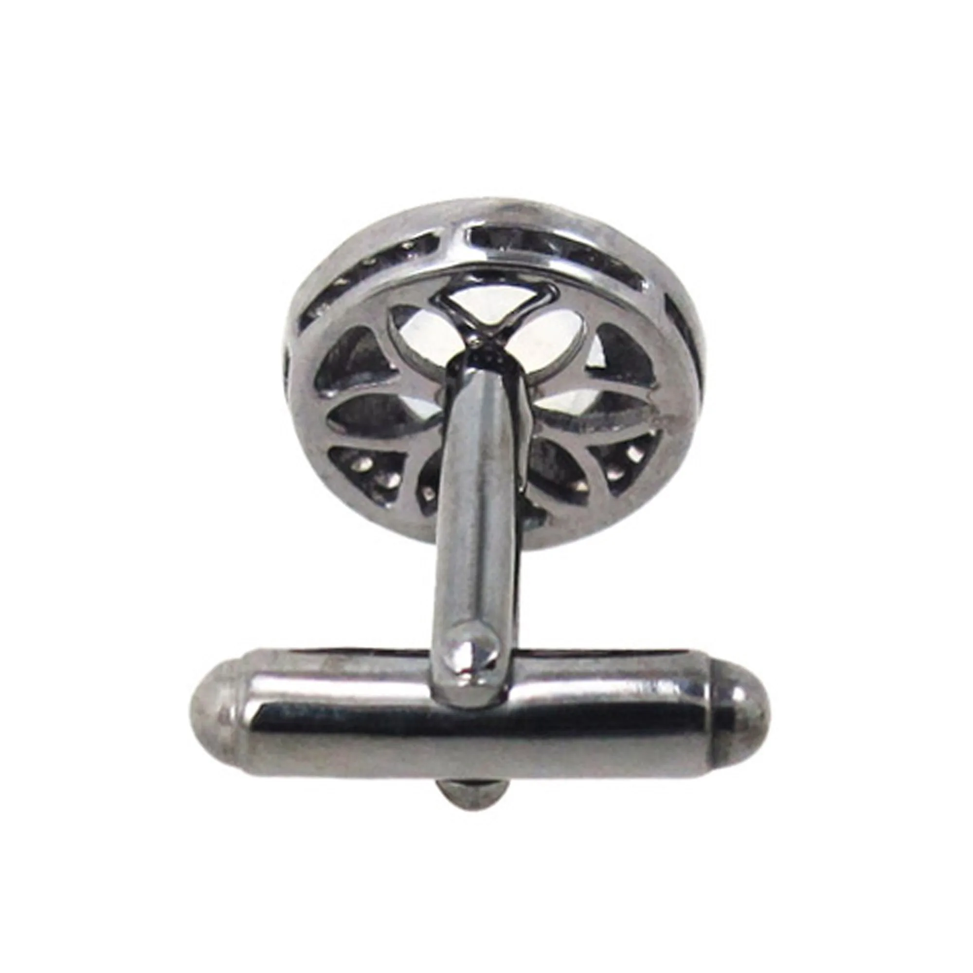 925 Sterling Silver Diamond Rainbow Moonstone Cuff Links Findings Jewelry