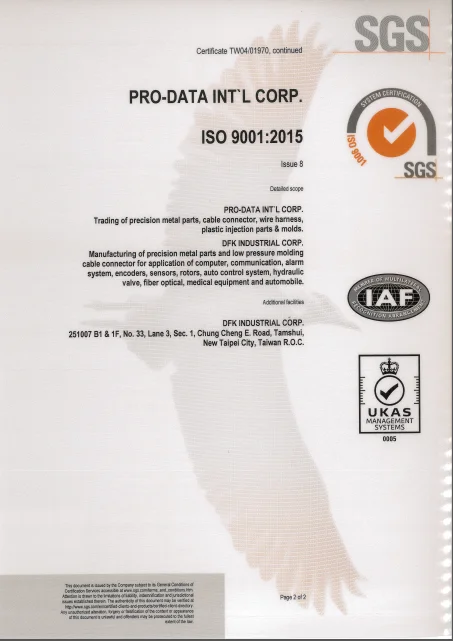 ISO9001 2015 page 2 of 2