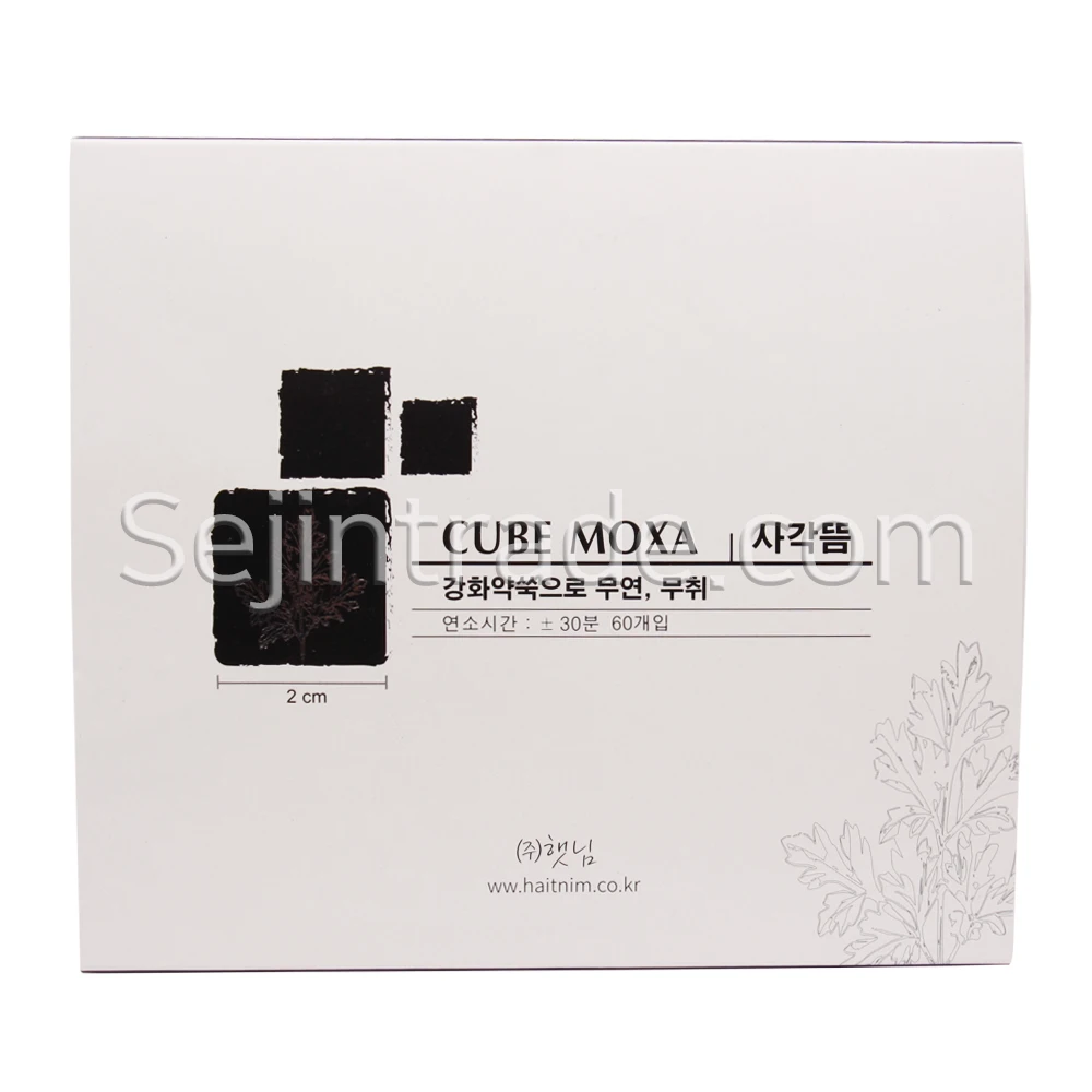 Haitnim Smokeless Shinkigoo Cube MOXA. Medical Moxibustion Made Korea Nature Therapy Moxa Cone Pure Roll Stick Lamp Moxa(60pcs)