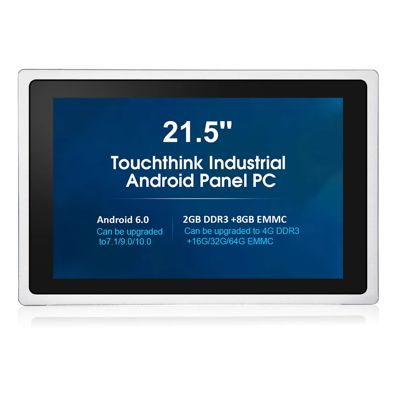 Touchthink 21.5 inch 16:9 1920x1080 resolution capacitive 10 points touch panel pc with rj45 usb lan