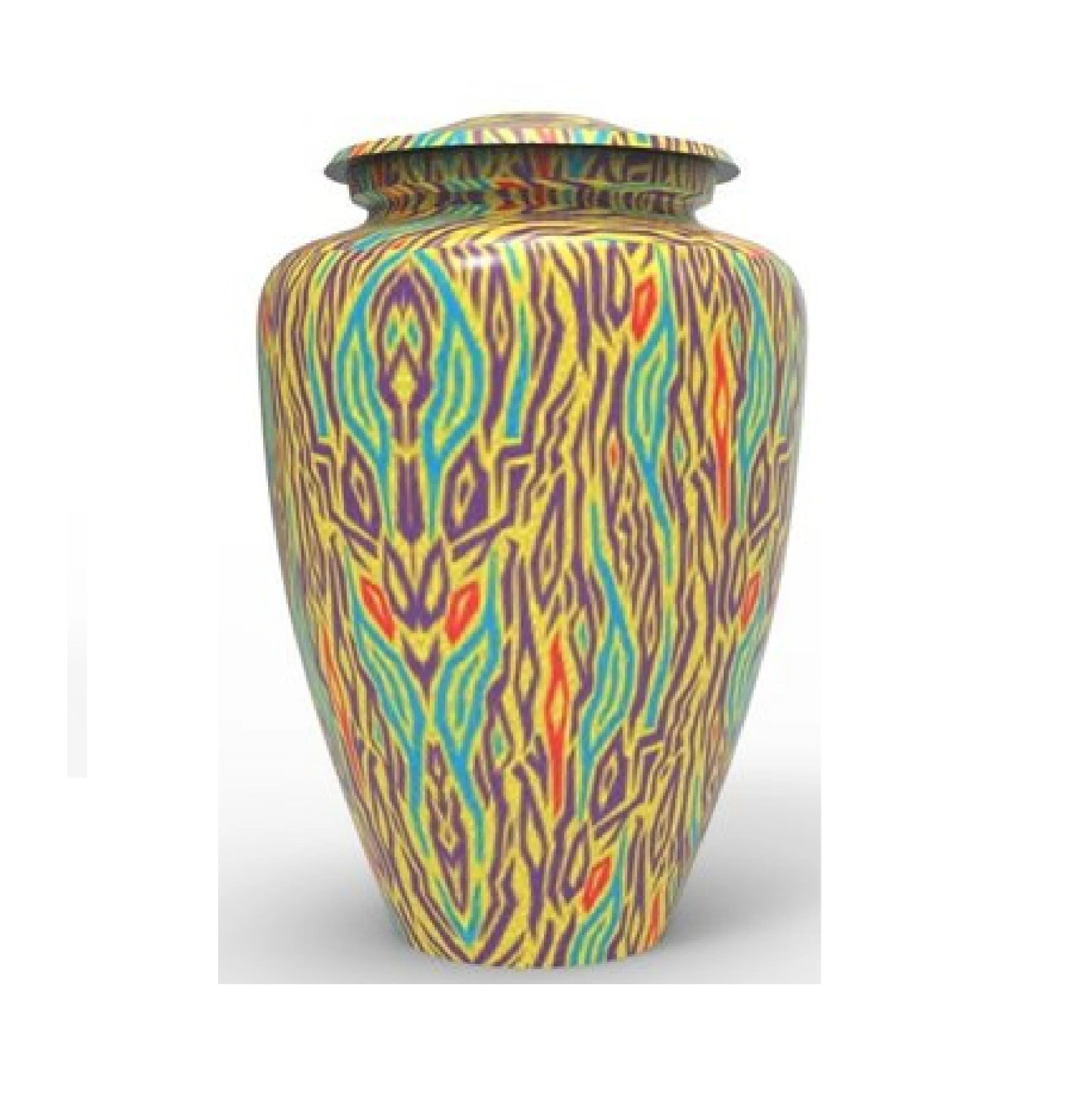 Manufacturer of Funeral Urns for Cremation Use Indian Handicrafts Metal Urns With Rose Design