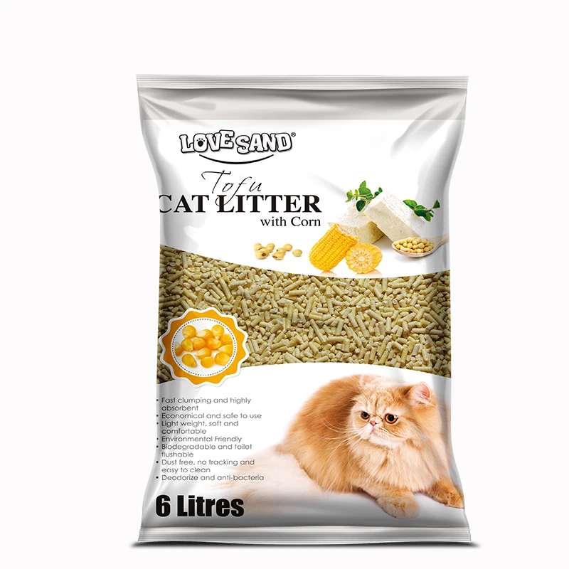 Супер впитывающий чистый образец кукурузного кошачьего туалета