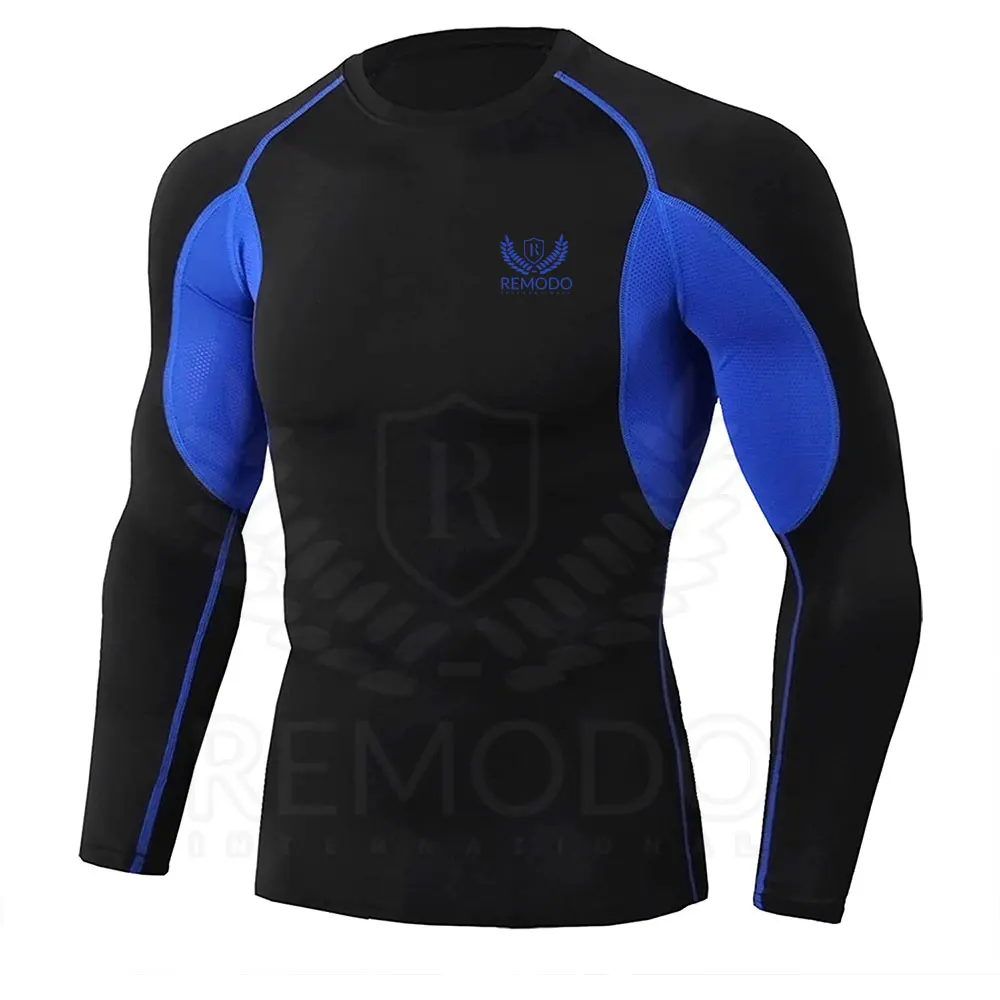 Digital Print Wear Custom Mma Bjj Rashguard Long Sleeve Mens Sports T-Shirt Rash Guard Fitness Wear