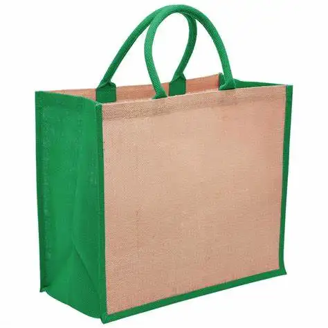 Custom Brand Logo Printed Jute Promotional Bag / Plain Medium Size Jute Bag Available At Low Price