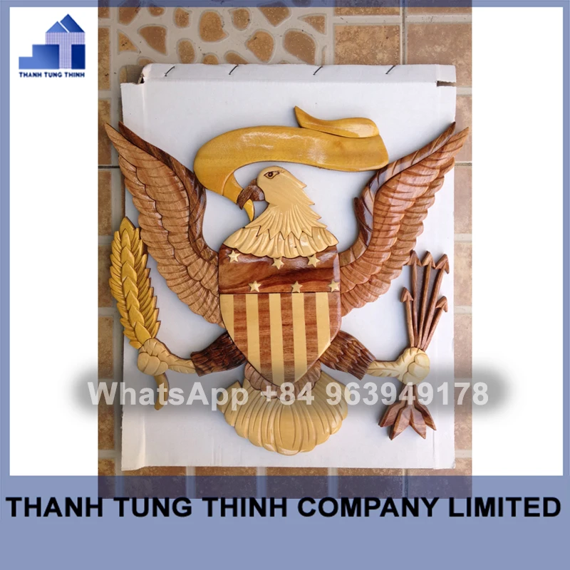  Handicraft Art - Intarsia Patterns Wooden Plaque Wholesale WhatsApp +84