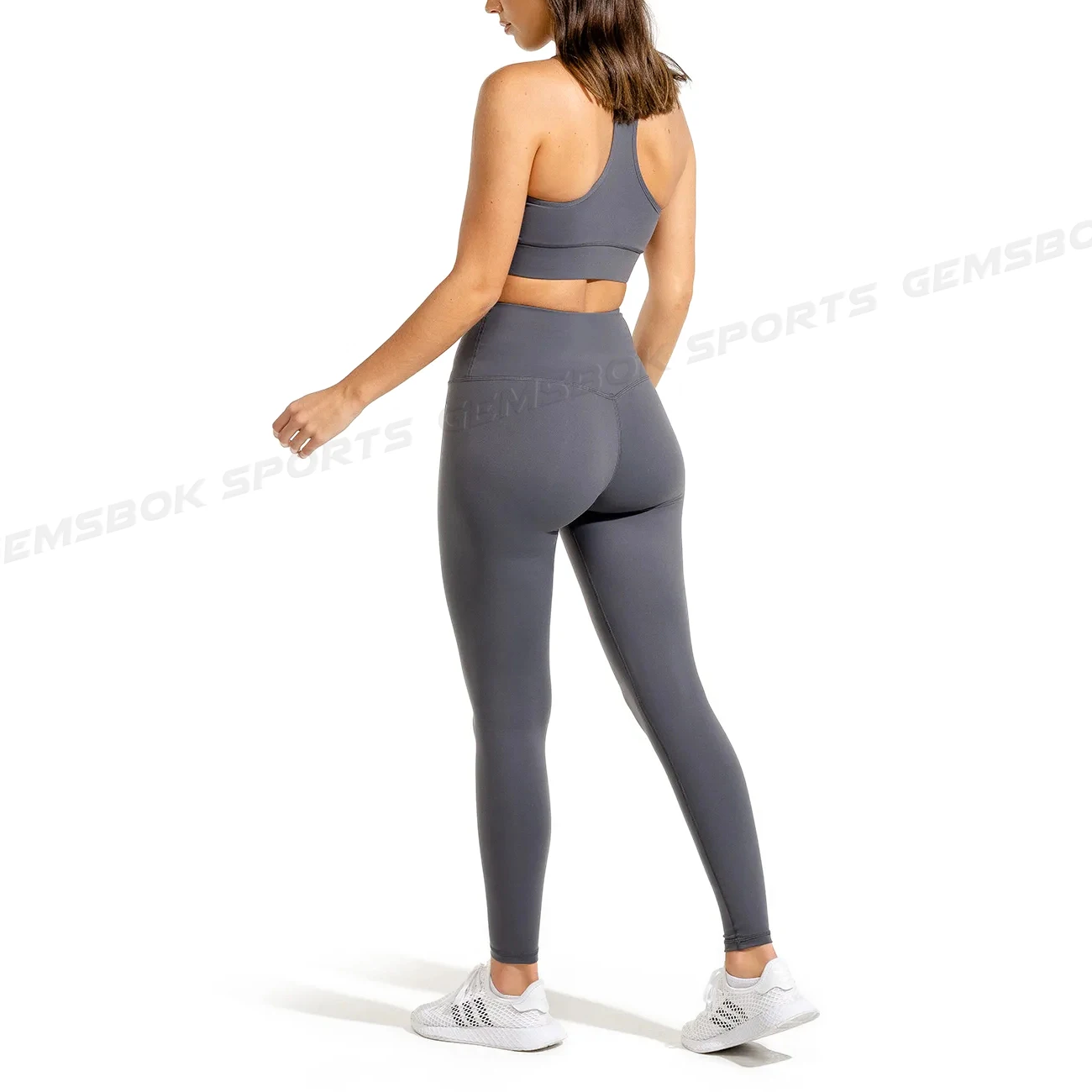 Wholesales 2 Pieces Womens Fitness High Impact Sports bra & Legging Set For Women Gym Fitness Set Seamless Yoga Suit Activewear.