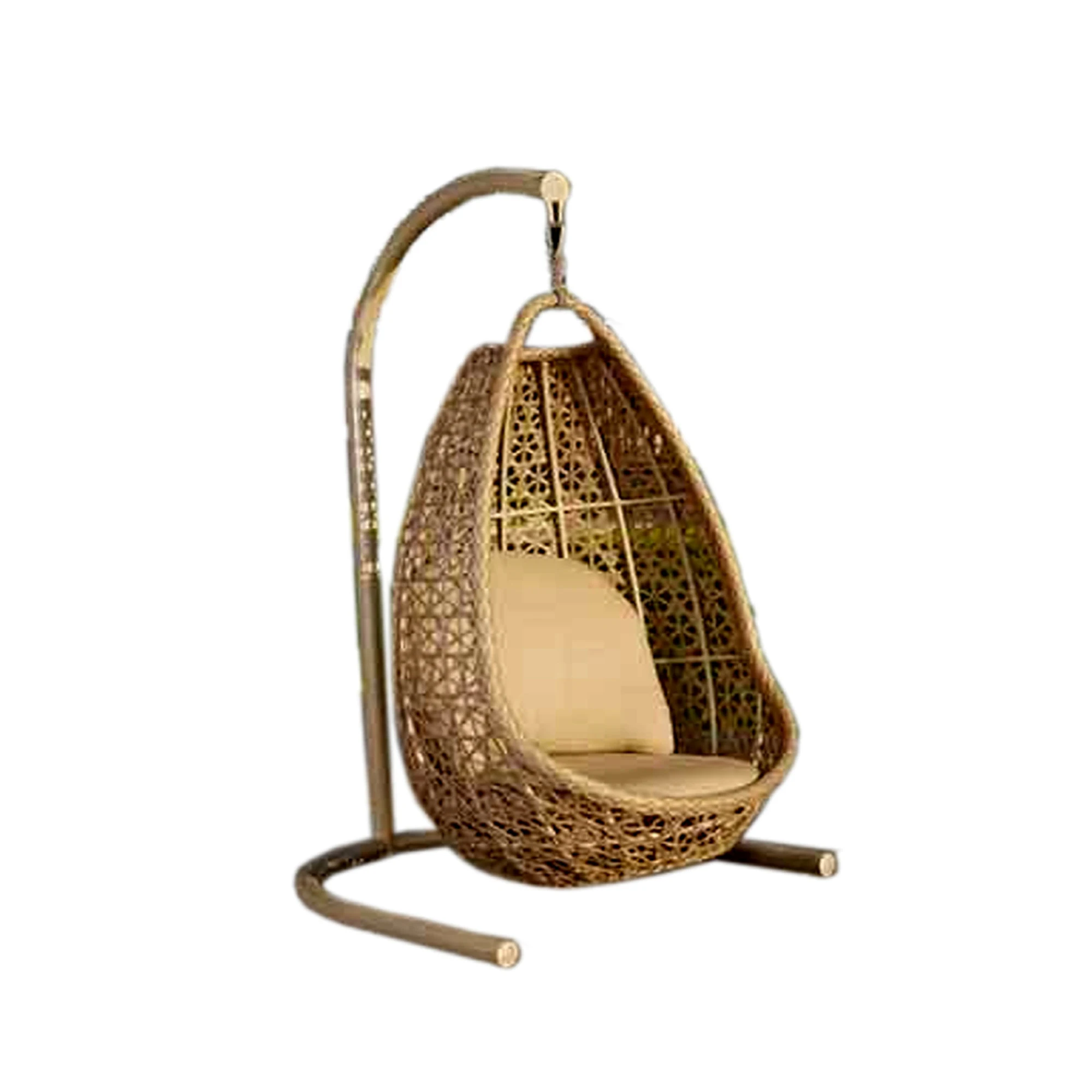 swings outdoor patio swings aluminium frame rattan outdoor hanging egg chair one person durable garden patio swing