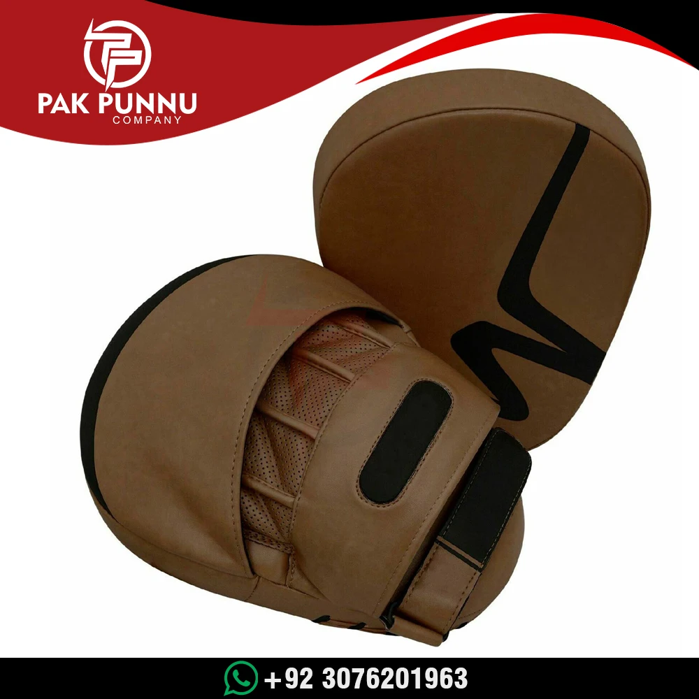 Boxing Curved Focus Punching Mitts- Leatherette Training Hand Pads Ideal for Karate Muay Thai Kick Sparring Dojo Martial Art