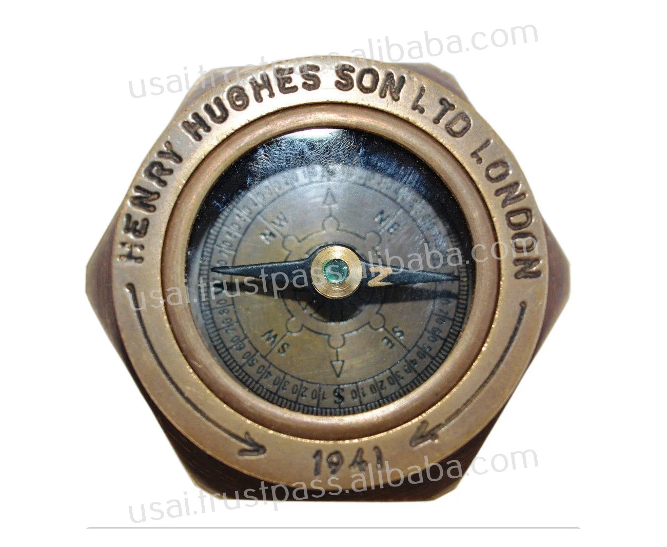 Латунный компас античный Королевский Темно-синий плоский компас-1 5 Дюймовый