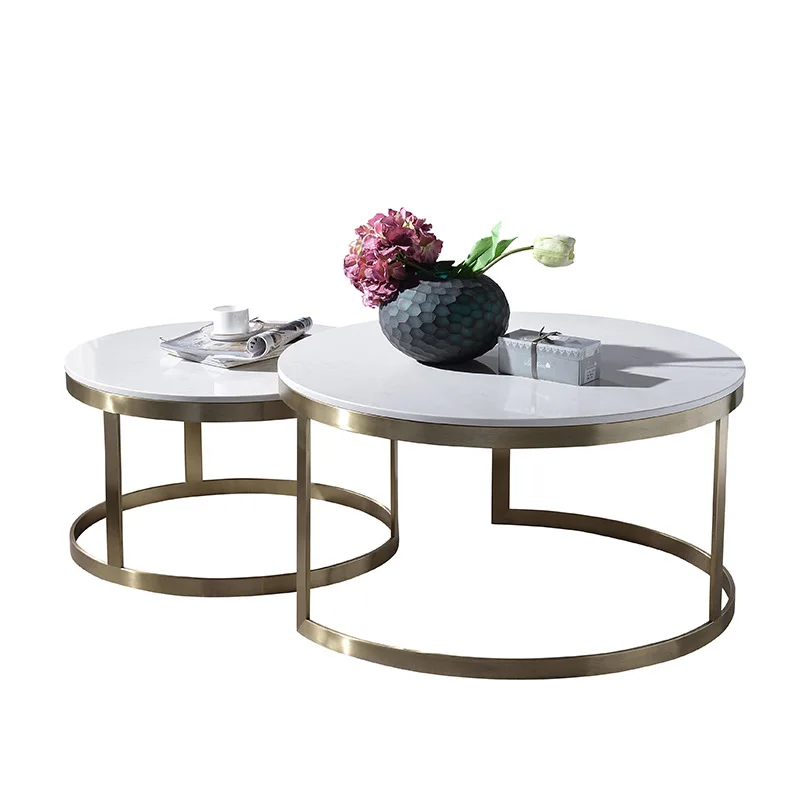 Real Sahara noir Marble top Living Room Round Side Table Furniture