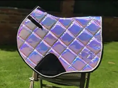Polyester Fabric Saddle Pad With Crystal Horse Glitter Comfort Saddle Pad Reasonable Prices Horse Saddle Pad
