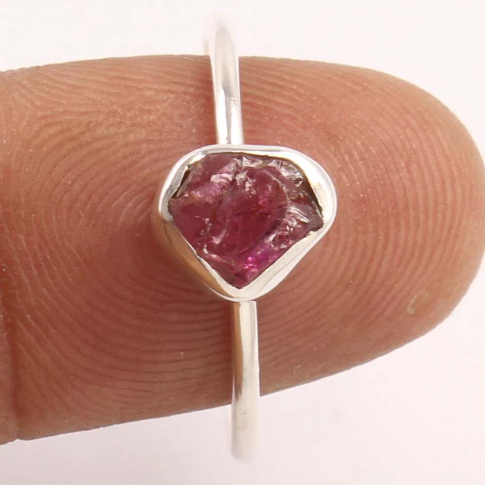 Pink Tourmaline Gemstone 925 Solid Gemstone 925 Solid Sterling Silver Handmade Ring Fashion Ring For Women Bulk Supplier