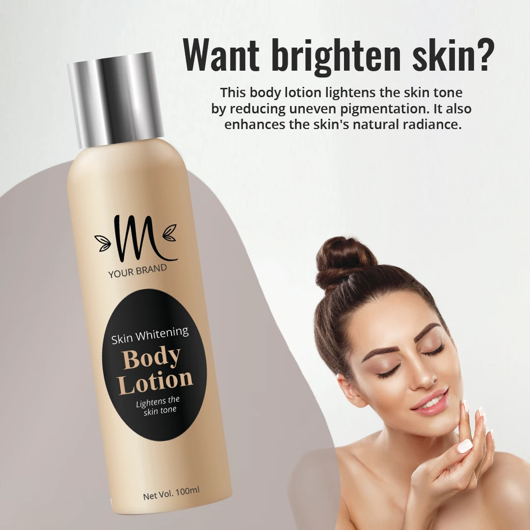ORGANIC SKIN WHITENING BODY LOTION PRIVATE LABEL SKIN WHITENING AND MOISTURIZING BODY LOTION