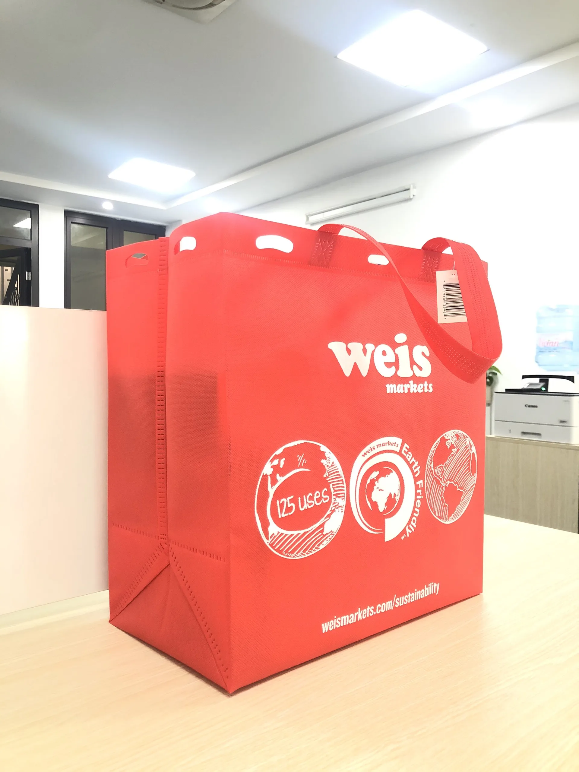2022 Supermarket Shopping Bags Heat Seal Printed with Logo Large Quantity Low Price
