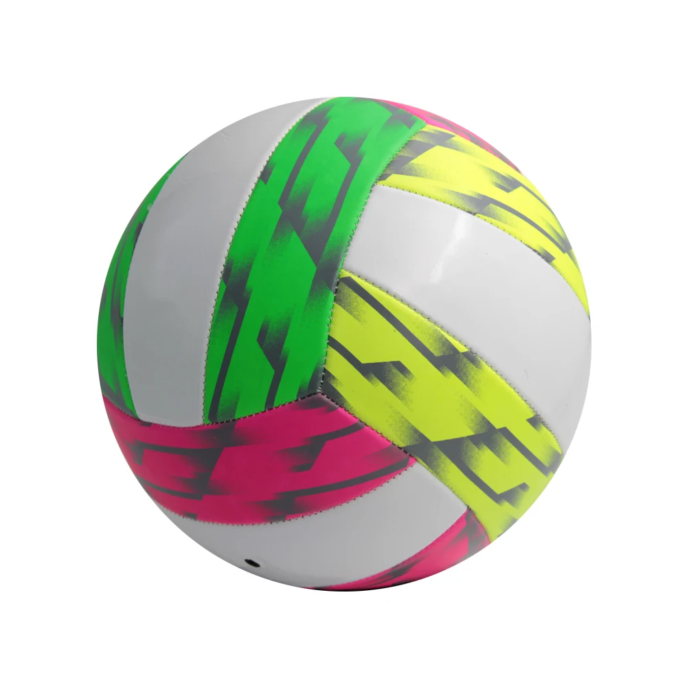Eco-friendly manufacturer machine stitched pvc volleyball size 5 beach volleyball
