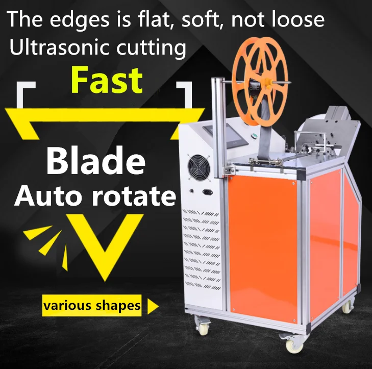 
Ultrasonic webbing cutting machine for ribbon Nylon strip cutter Bag Strap Handbag Belt cut equipment for pp tape 