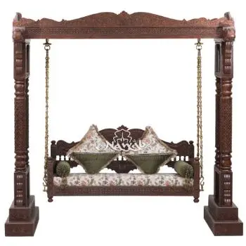 2 Seater Wooden HandcraftedJhula Swings Indoor Jhula Customized Jhula Manufacturer Wholesaler In Delhi India