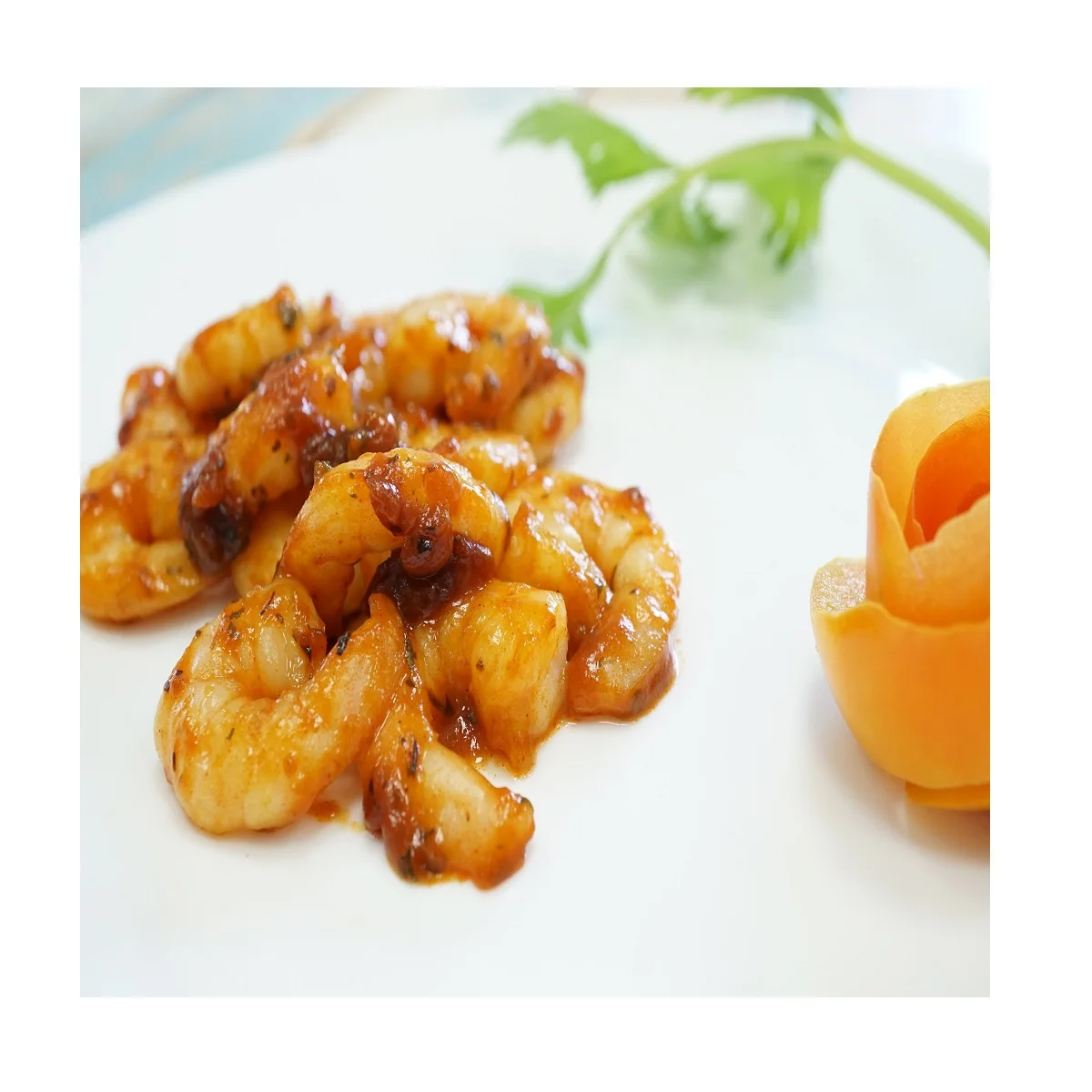 High Quality 18 Months Shell Life Frozen Garlic Tomato Herb Marinated Vannamei Shrimp Export From Vietnam