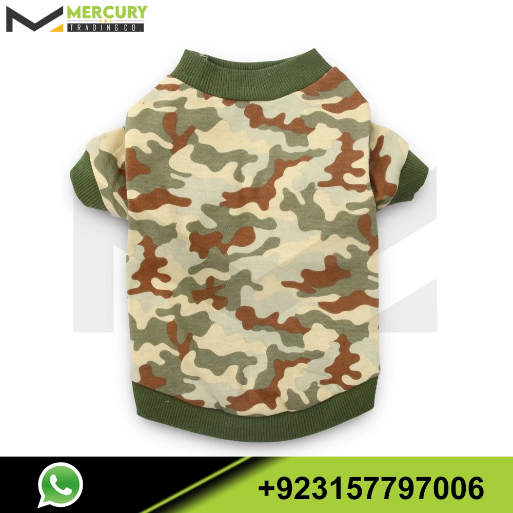 Dog Clothes Dog Camo Tee Shirts Camouflage T Shirt Pet Apparel for Dogs Wholesale Green T Shirt For Puppies Camo Pet Clothes