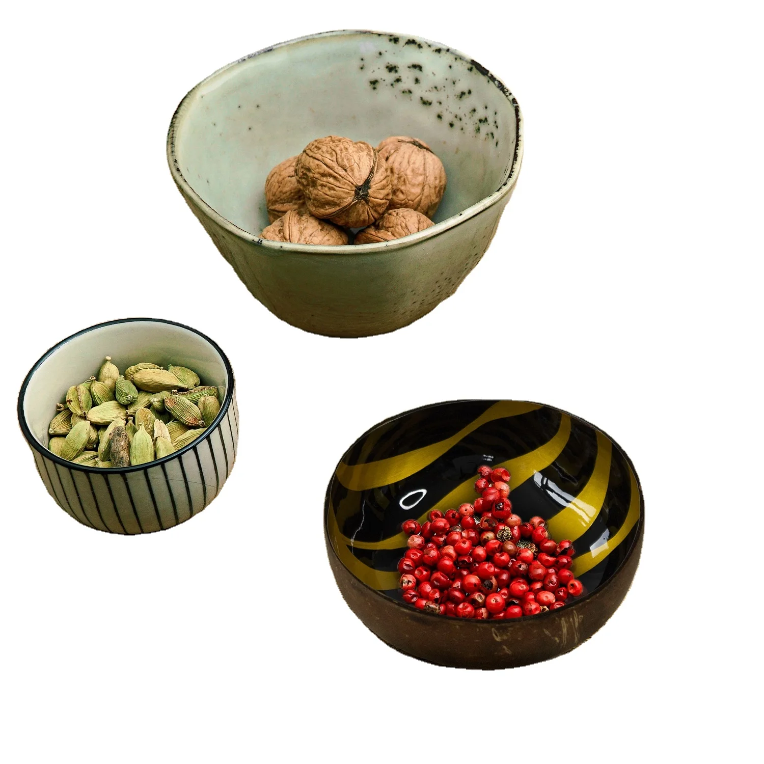 Wholesale top quality Coconut bowl with spoon coconut shell bowl set with spoon for kitchen made in Viet Nam 2021