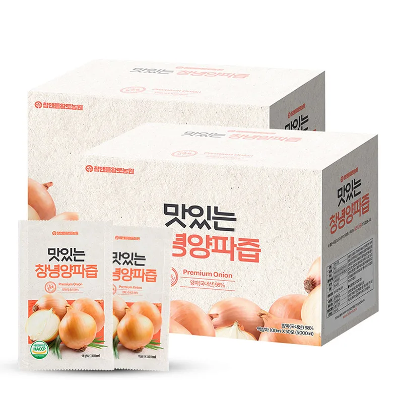 Корейский высококачественный луковой сок Changnyeong снижение уровня холестерина в крови здоровый луковый произведенный Корее 100 мл x 50 шт.