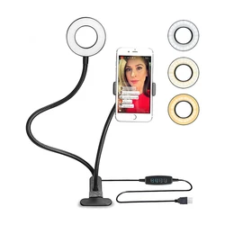 4 Inch 10 level Adjustable LED Selfie Ring Light Selfie Ring Light Led  Ring Light