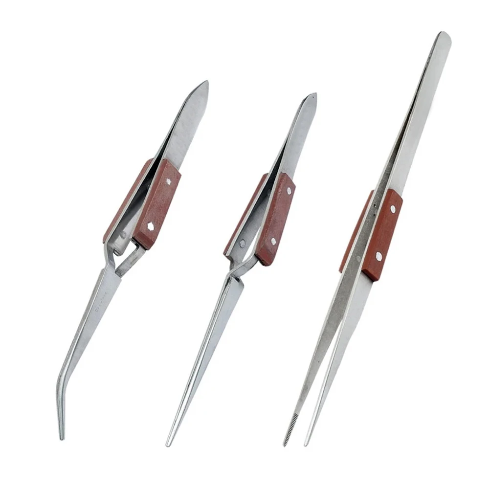 Набор пинцетов обратного хода прямые и изогнутые наконечники с изолированными рукоятками купить стоматологический пинцет стоматологические инструменты паяльный